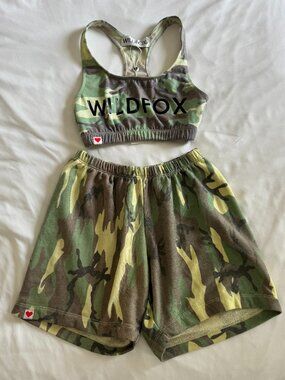 NWT Wildfox Couture Set (Sports Bra and Shorts) size small